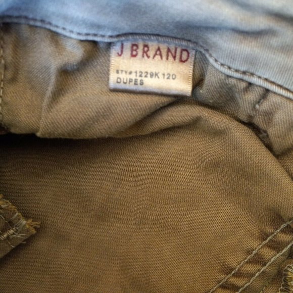 J Brand 1229K Houlihan Skinny Cargo Pant Size 25 Ankle Zippers Light Brown Khaki - Picture 4 of 10